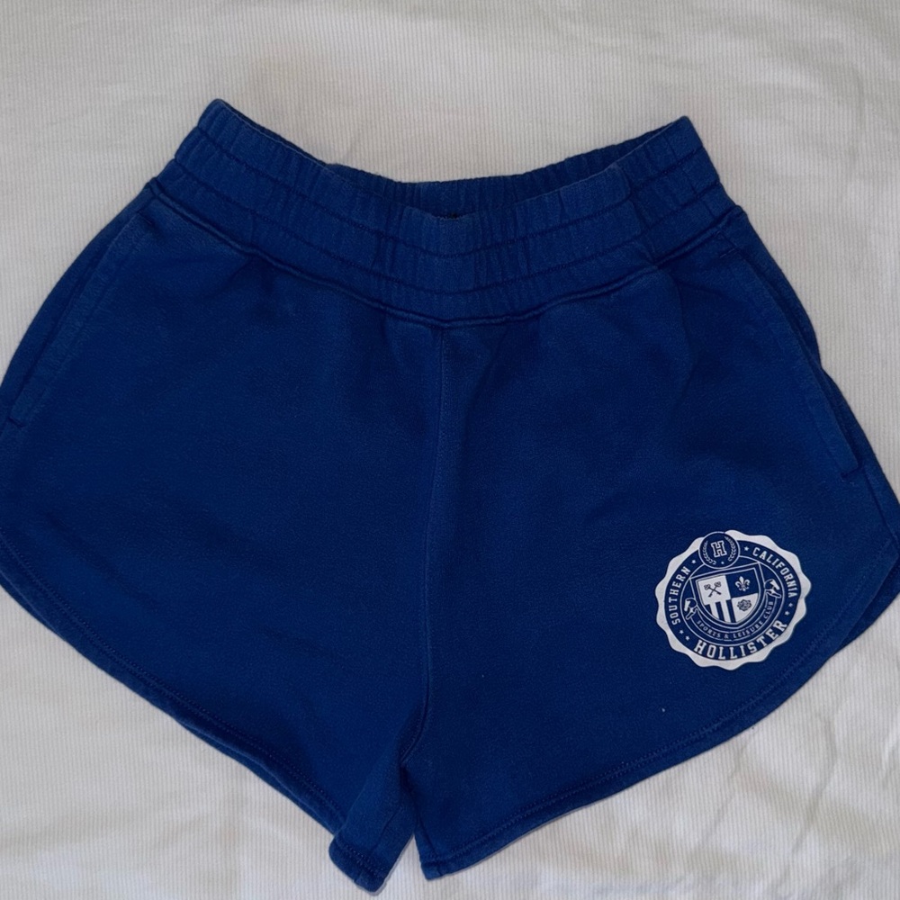 Hollister Blue Athletic Shorts with Elastic Waistband